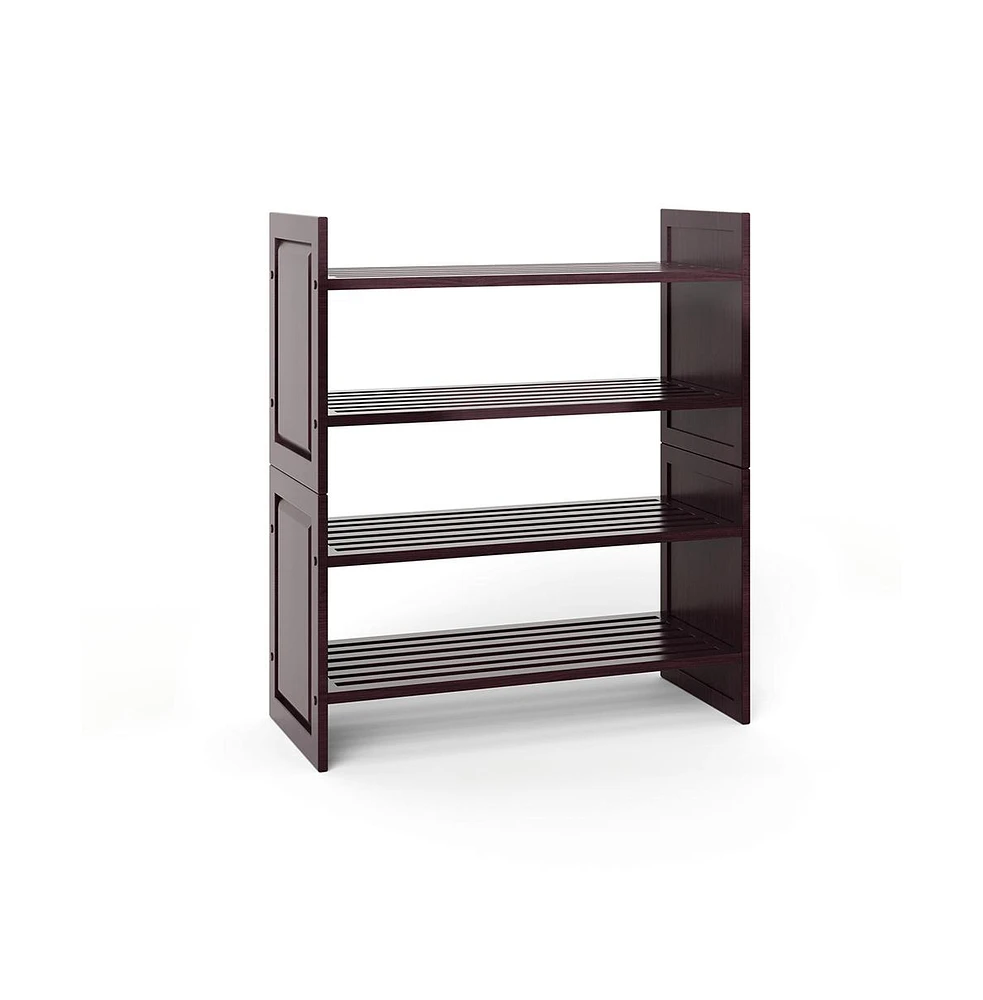 John Louis Home Solid Wood 2 Tier Storage Rack