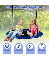 Sugift Kids 40 Inches Saucer Tree Swing Adults-Navy