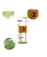 The Licker Store Aisling 4-Tier Modern Sisal Heart Cat Tree with Scratching Posts