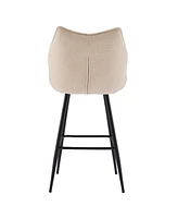 Maison Boucle 26'' Modern Counter Bar Stools Set of 2,Kitchen Island Stool,Upholstered Counter Stools with Backs-Maison Boucle