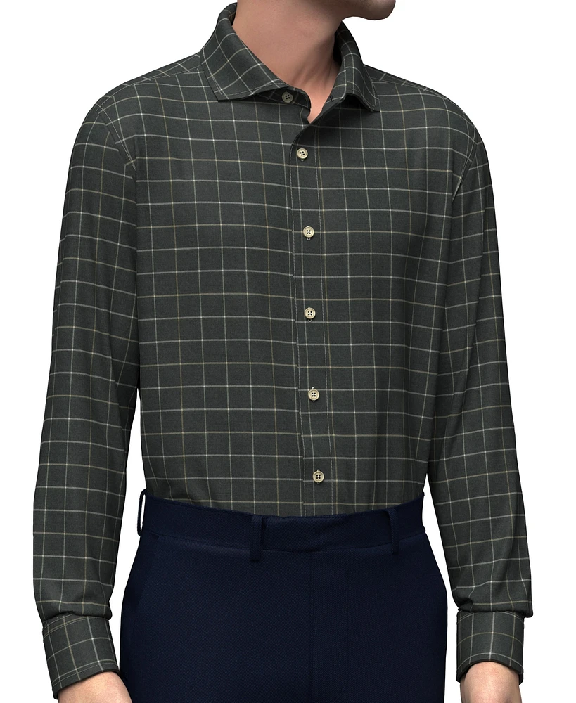 Stretch Cotton/Cashmere Plaid