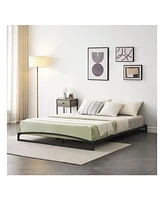 gaomon Bed Frame, 6 Inch Low Profile Platform Heavy Duty Metal Full Bed, Mattress Foundation With Steel Slat Support, Height