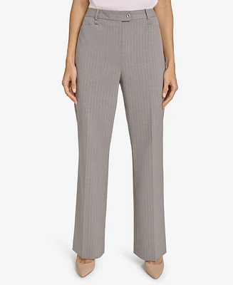 Calvin Klein Women's Pinstripe Straight-Leg Pants