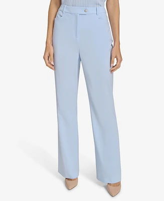 Calvin Klein Women's Lux Modern Fit Straight-Leg Pants