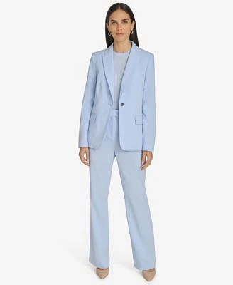 Calvin Klein Womens One Button Blazer Straight Leg Pants