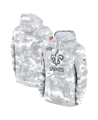 Nike Men's Arctic Camo New Orleans Saints 2024 Salute to Service Club Fleece Pullover Hoodie