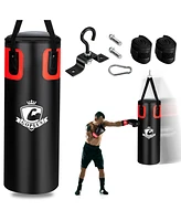 Hongge Filled Punching Bag Set for Adults- 56 lbs