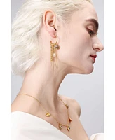 Iris Freshwater Pearl and Cubic Zirconia Radiant Reverie Cascade Hoop Earrings