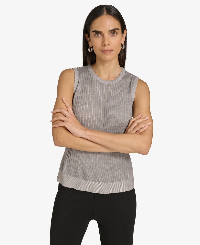 Calvin Klein Women's Ribbed Sweater-Knit Sleeveless Top