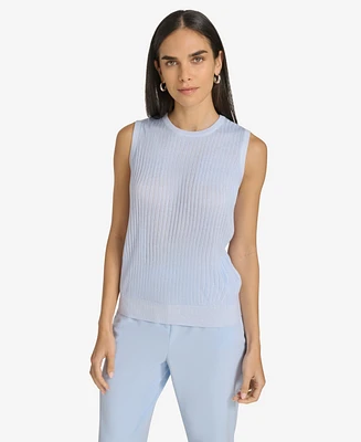 Calvin Klein Women's Sleeveless Rib-Knit Sweater