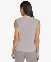 Calvin Klein Women's Cowlneck Pleated-Shoulder Top