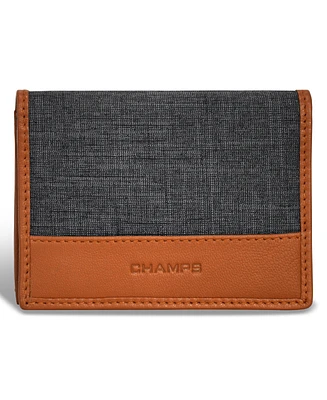 Champs Men's Denim Collection Leather Cardholder