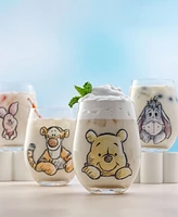 JoyJolt Disney Winnie Pooh Exploring Classic Stemless Wine Glasses, Set of 4