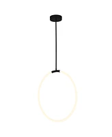 Cwi Lighting 24" Metal Hoops 1 Light Led Chandelier