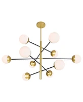 Cwi Lighting 18" Metal Compass 10 Light Chandelier