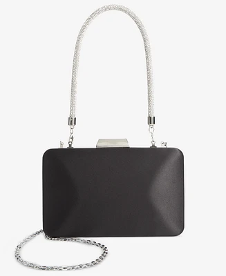 I.n.c. International Concepts Crystal Top Handle Mini Satin Frame Bag, Exclusively at Macy's