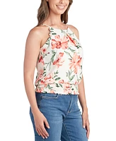 Bcx Juniors' Floral-Print Halter Top