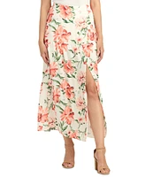 Bcx Women's Floral-Print Tiered Maxi Skirt