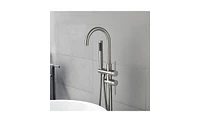 Slickblue Freestanding Bathtub Faucet - High Flow Tub Filler with Handheld Shower and Swivel Spout