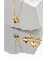 Aria Gemstone Hoop Drop Earrings