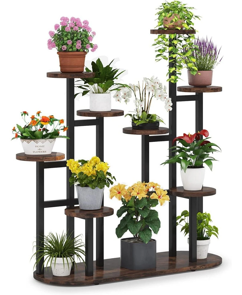 Tribesigns Plant Stand Indoor, Multi-Tiered 11 Potted Plant Shelf Flower Stands, Tall Plant Rack Display Holder Planter Organizer