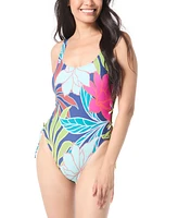 Vince Camuto Women's Tropical-Print One-Piece Swimsuit