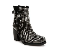 Rag & Co Babbon Studded Harness Detail Ankle Boots