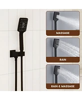 Mondawe Ceiling-Mount Shower System with Handheld Shower in Rubbed