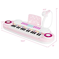 Gymax 37 Keys Kids Toy Electronic Organ Portable Piano Keyboard w/ Microphone