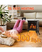 Sugift 2000W Electric Fireplace Stove Heater Space Heater with 3D Flame Effect