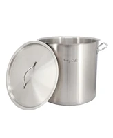 Megachef Professional Kitchen Quart Round Stainless Steel Stock Pot with Lid