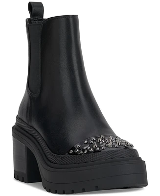 Jessica Simpson Women's Jymmie Embellished Chelsea Lug Sole Booties