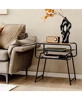 Gymax 3-tier Side End Sofa Display Table Compact Nightstand for Bedroom Living Room