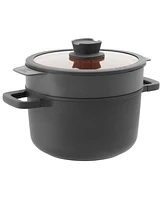 BergHOFF Leo Stone+ Nonstick Ceramic 10" Stock Pot with Lid Recycled, 5.9qt