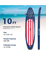 Hongge Inflatable Paddle Board with Removable Fin and Backpack