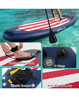 Hongge Inflatable Paddle Board with Removable Fin and Backpack-a