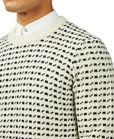 Ben Sherman Men's Jacquard Crew Neck Sweater