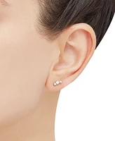 3-Pc. Set Lab-Created Opal (7/8 ct. t.w.) & Lab-Created White Sapphire (7/8 ct. t.w.) Stud & Drop Earrings in Sterling Silver