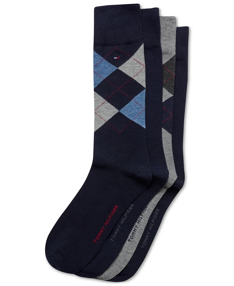 Tommy Hilfiger Men's 4-Pk. Argyle Crew Dress Socks