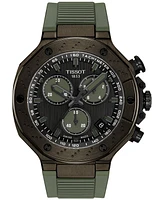 Tissot Men's Swiss Chronograph T-Race Rubber Strap Watch 45mm