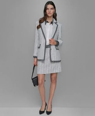 Karl Lagerfeld Paris Tweed Blazer Blouse Tweed A Line Skirt