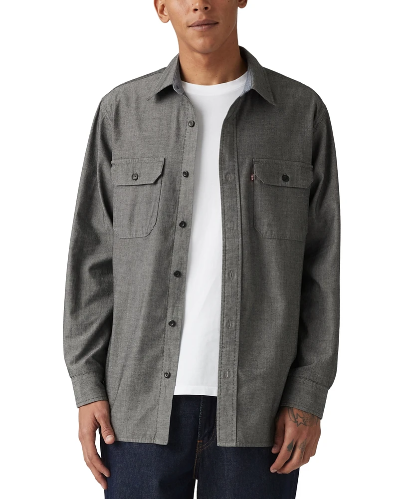 Levi's Men's Relaxed Fit Long Sleeve Button Front Worker Shirt