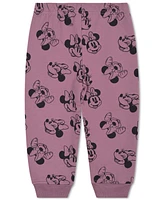 Disney Baby Girls Minnie Mouse Terry Printed Top & Pants, 2 Piece Set