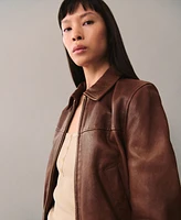 Mango Women's Leather Jacket