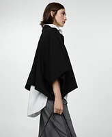 Mango Women's Buttons Detail Cape Jacket