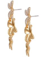 Guess Pave Flower Statement Earrings