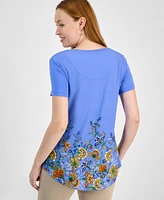 Jm Collection Women's Printed T-Shirt, Exclusively at Macy's