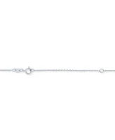 Diamond Accent Eiffel Tower Pendant Necklace in Sterling Silver, 16" + 2" extender