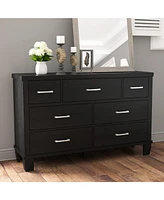 gaomon Dresser for Bedroom, 7 Drawers Modern Wood Dresser, 51" Wide Chest of Drawers Closet, Wooden Dresser Organizer ,White