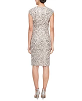 Alex Evenings Women's Sequin-Lace Sweetheart Dress